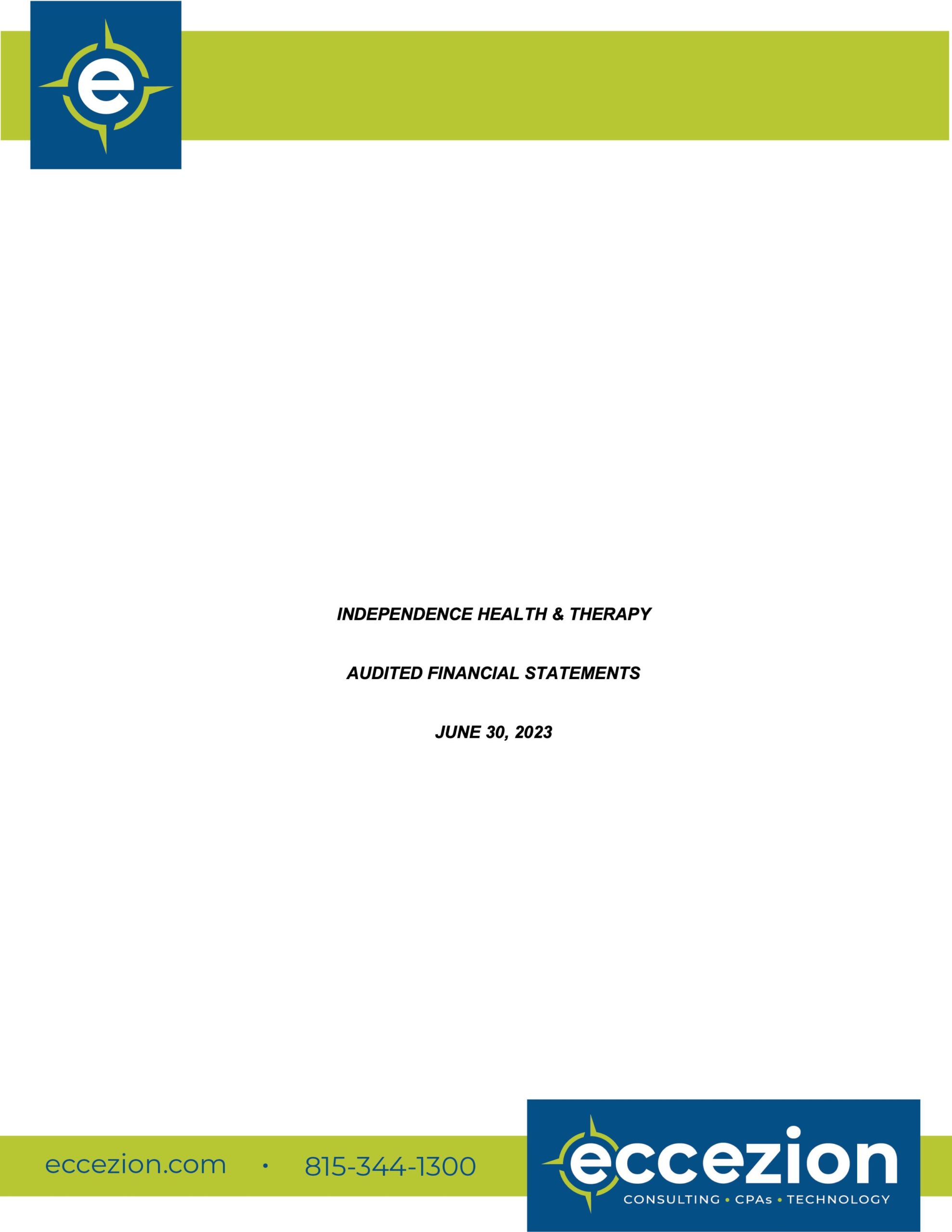 Cover of Audited Financial Statement for 2023. Click to download in PDF format.